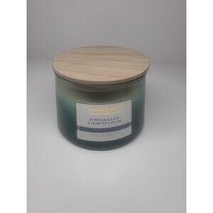 Perfect Harvest Pomegranate & Harvest Plum Scented Candle 15oz 3 Wick